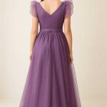 sim detaylı kemeri taşlı uzun kolsuz abiye elbise 8818