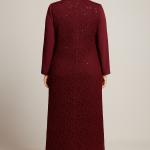 Uzun Tesettür Abiye – Payet Detaylı, Zarif Dantel Kumaş, Astarlı